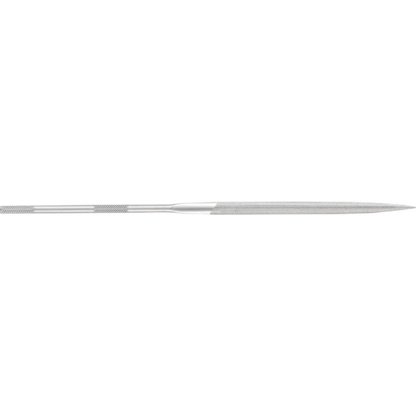 Pferd 6-1/4" Crossing Needle File - Knurled Handle, Cut 0 12027